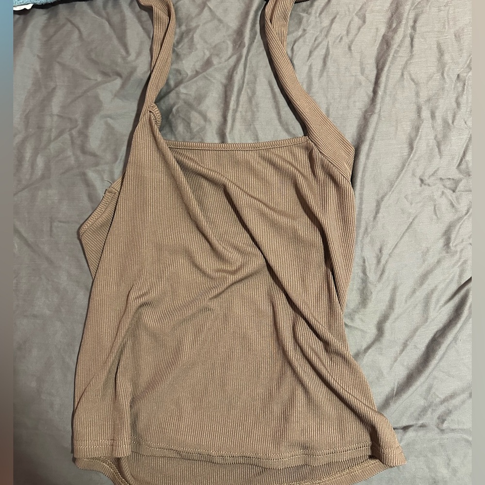 Brown Ribbed Top - Picture 3 of 3